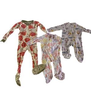 Burts Bees Girls 3 Piece Zip Pajama Bundle Assorted Sizes